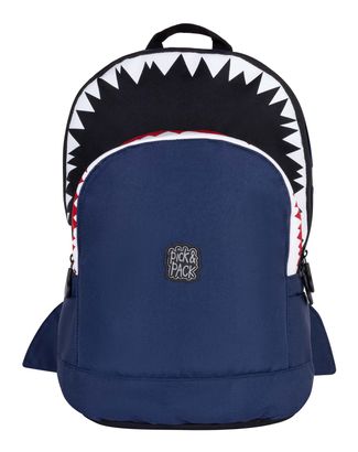 Pick & Pack Shark Shape Backpack M Navy