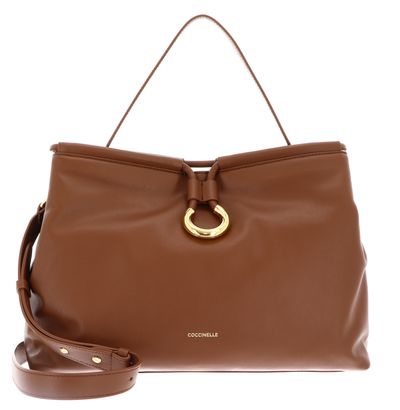 COCCINELLE Elisbet Handbag Smooth Leather Cognac