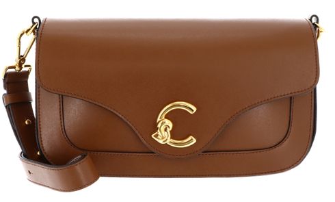 COCCINELLE C-Me Calf Shoulder Bag Cognac