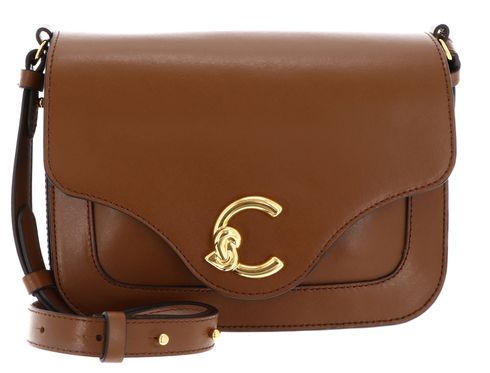 COCCINELLE C-Me Calf Crossbody Bag M Cognac COCCINELLE C-Me Calf Crossbody Bag M Cognac