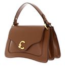 COCCINELLE C-Me Calf Cock Handbag XL Cognac COCCINELLE C-Me Calf Cock Handbag XL Cognac