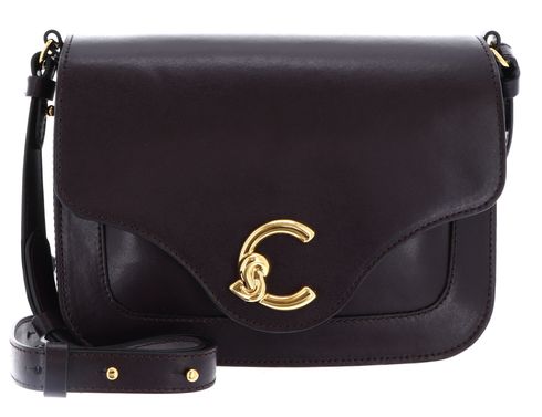COCCINELLE C-Me Calf Cock Crossbody Bag M Prune