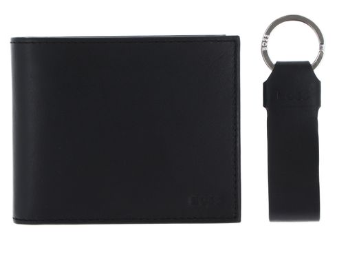 BOSS Gift Set Trifold Wallet / Keyring Black