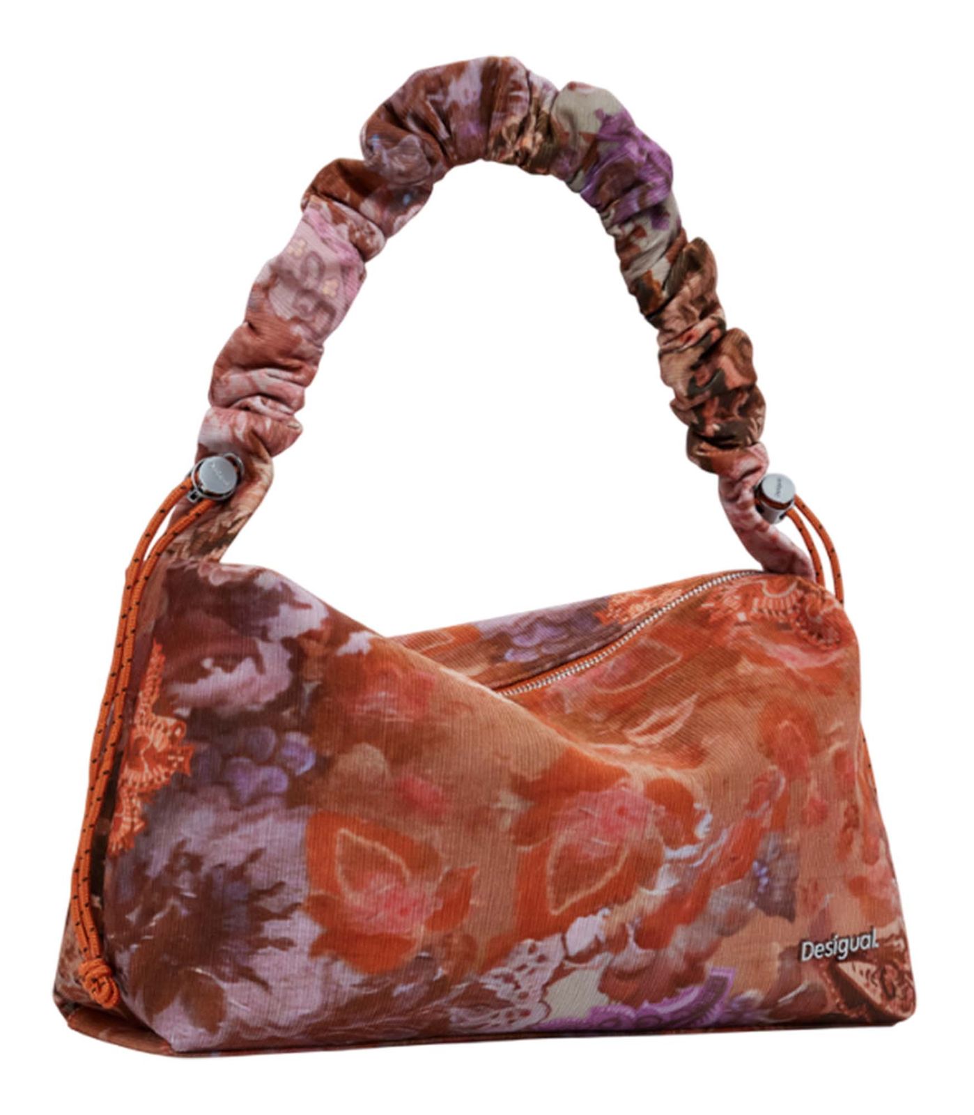 Desigual Corduroy Bergamo Maxi Hand Bag Terracota Desigual Corduroy Bergamo Maxi Hand Bag Terracota