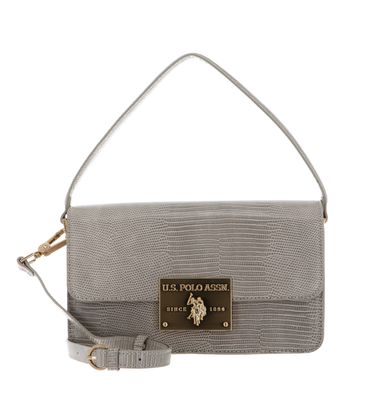 U.S. POLO ASSN. Winton Flap Handle Bag Beige Lizard
