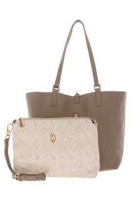 U.S. POLO ASSN. Malibu Shopping Bag M Irish Cream