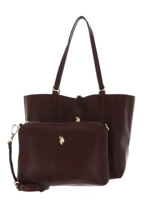 U.S. POLO ASSN. Rogersville Reversible Shopping Bag M Cappuccino + Plaid