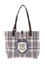 U.S. POLO ASSN. Rogersville Reversible Shopping Bag M Cappuccino + Plaid