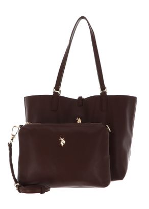 U.S. POLO ASSN. Rogersville Reversible Shopping Bag L Cappuccino + Plaid