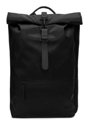 RAINS Rolltop Backpack Black Grain