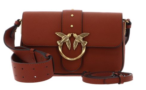 PINKO Love One Mini Slouchy FL S Marrone Aragona - Antique Gold PINKO Love One Mini Slouchy FL S Marrone Aragona - Antique Gold