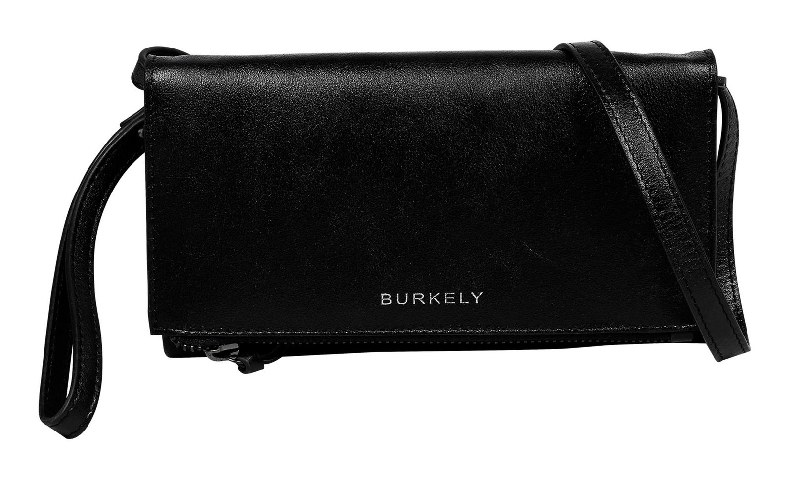 BURKELY Creased Crystal Phone Bag Black