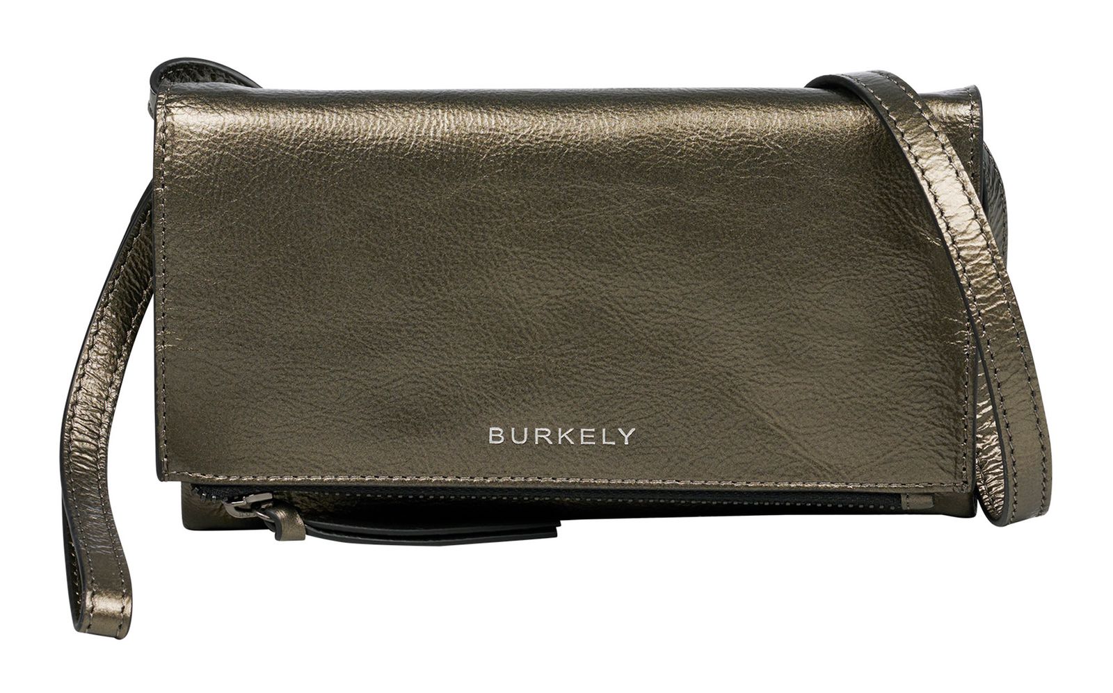 BURKELY Creased Crystal Phone Bag Gun Metal