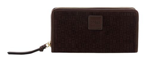 FREDsBRUDER Weave Harmony Zip Wallet Dark Chocolate