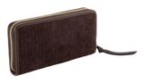 FREDsBRUDER Weave Harmony Zip Wallet Dark Chocolate