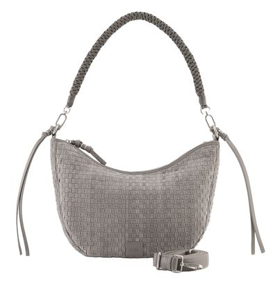 FREDsBRUDER Weave Harmony Round Midi Hobo Bag Cool Grey