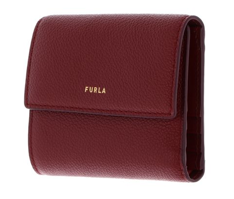 FURLA Vitello Night Goccia Compact Wallet M CILIEGIA d