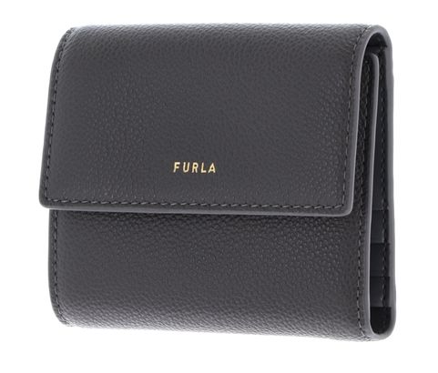 FURLA Vitello Night Goccia Compact Wallet M Urban Gray