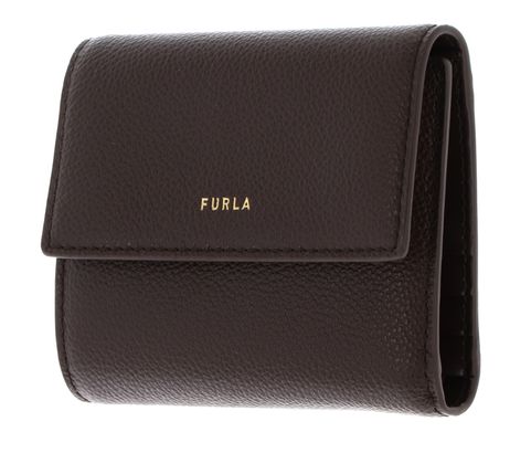 FURLA Vitello Night Goccia Compact Wallet M Espresso