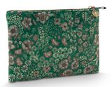 Pip Studio Charly Cosmetic Flat Pouch Quilted Daisy Dreams M Green