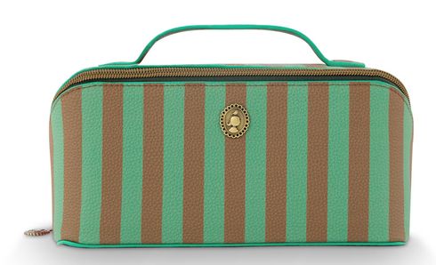 Pip Studio Cyrille Cosmetic Bag Stripe M Green