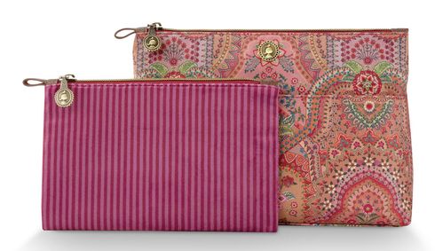 Pip Studio Caryn Cosmetic Bags Combi Jabali Red