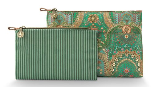 Pip Studio Caryn Cosmetic Bags Combi Jabali Green Pip Studio Caryn Cosmetic Bags Combi Jabali Green