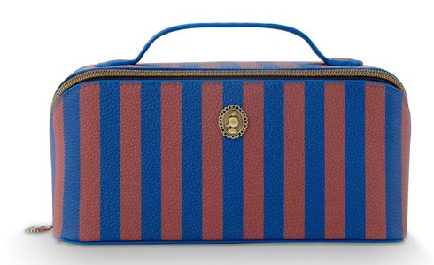 Pip Studio Cyrille Cosmetic Bag Stripe M Blue