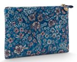 Pip Studio Charly Cosmetic Flat Pouch Quilted Daisy Dreams M Blue
