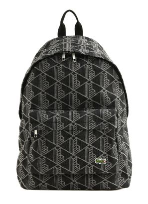 LACOSTE Backpack Mono Jacquard Denim Noir