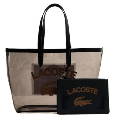 LACOSTE Shopping Bag L Transparent Noir Ermine