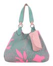 Fritzi aus Preußen Izzy Medium Limited Leaves Canvas Shoulder Bag Salbei Pink