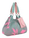 Fritzi aus Preußen Izzy Medium Limited Leaves Canvas Shoulder Bag Salbei Pink