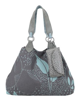 Fritzi aus Preußen Izzy Medium Limited Leaves Canvas Shoulder Bag Anthra Ice