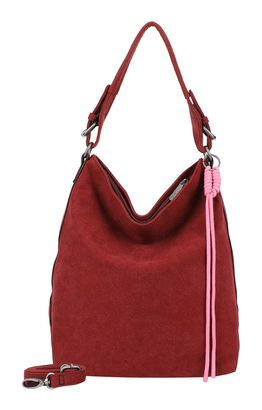 Fritzi aus Preußen Bitzi01 Suede Jacky Hobo Bag Ruby Red