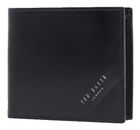 Ted Baker Embossed Corner Leather Bifold Coin Wallet Navy