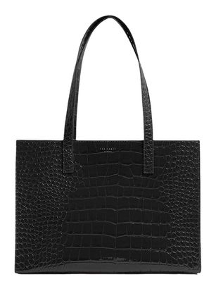 Ted Baker Welona Elongated Croc Effect Icon Bag S Black Ted Baker Welona Elongated Croc Effect Icon Bag S Black