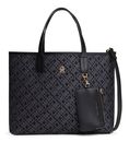 TOMMY HILFIGER TH Icon Satchel Jacquard Black