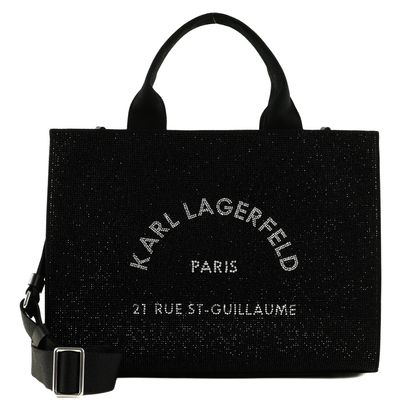 KARL LAGERFELD RSG Square Rh Tote Bag M Black Embellishment KARL LAGERFELD RSG Square Rh Tote Bag M Black Embellishment