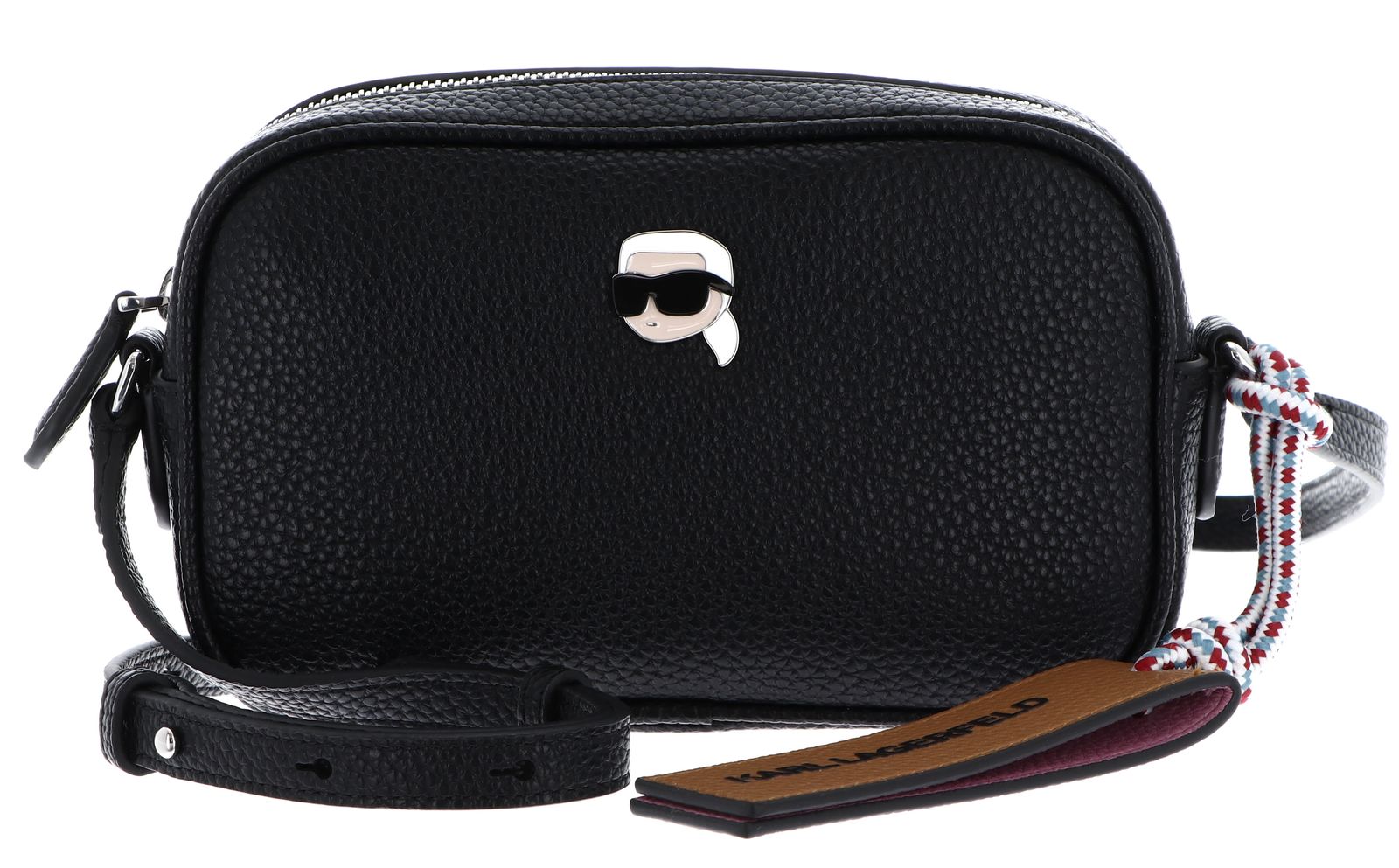 KARL LAGERFELD Ikon Pebble Slim Camera Bag Black