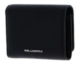 KARL LAGERFELD Ikon Pebble Pin Trifold Wallet M Black KARL LAGERFELD Ikon Pebble Pin Trifold Wallet M Black