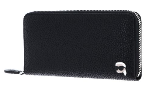 KARL LAGERFELD Ikon Pebble Pin Cont Wallet Black