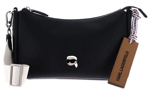 KARL LAGERFELD Ikon Pebble Shoulder Bag S Black