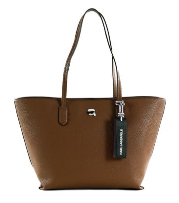 KARL LAGERFELD Ikon Pebble Tote bag Dark Tan