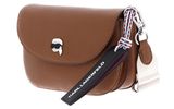 KARL LAGERFELD Ikon Pebble Flap Crossbody Dark Tan KARL LAGERFELD Ikon Pebble Flap Crossbody Dark Tan