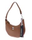 KARL LAGERFELD Ikon Pebble Half-Moon Shoulder Bag Dark Tan KARL LAGERFELD Ikon Pebble Half-Moon Shoulder Bag Dark Tan