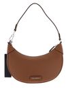 KARL LAGERFELD Ikon Pebble Half-Moon Shoulder Bag Dark Tan KARL LAGERFELD Ikon Pebble Half-Moon Shoulder Bag Dark Tan
