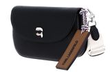 KARL LAGERFELD Ikon Pebble Flap Crossbody Black KARL LAGERFELD Ikon Pebble Flap Crossbody Black