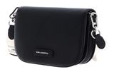 KARL LAGERFELD Ikon Pebble Flap Crossbody Black KARL LAGERFELD Ikon Pebble Flap Crossbody Black