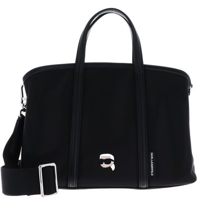 KARL LAGERFELD Ikon Nylon Satchel S Black KARL LAGERFELD Ikon Nylon Satchel S Black